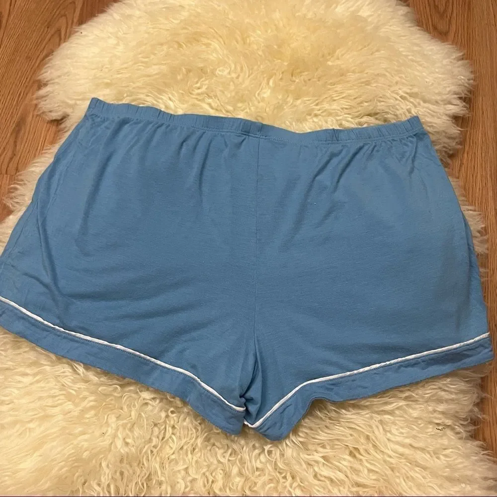 Victoria’s Secret Blue Lounge Shorts Stretch Jersey L